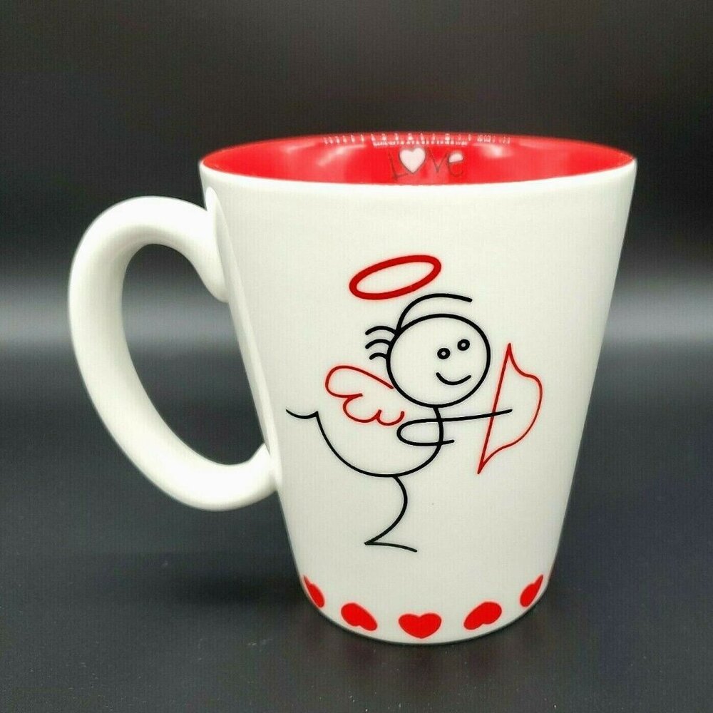 Russ Berrie Arrow of Love 13 oz. Ceramic Coffee Tea Cup Mug Valentines Day